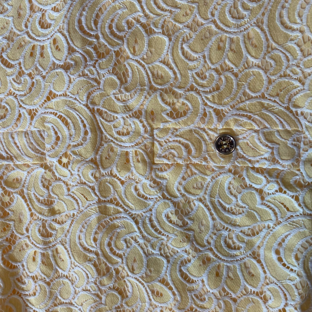 Tommy Hilfiger Lace Short Sleeves Dress - Yellow- Size 2 - Like New - Picture 6 of 12